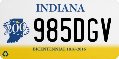 IN license plate 985DGV