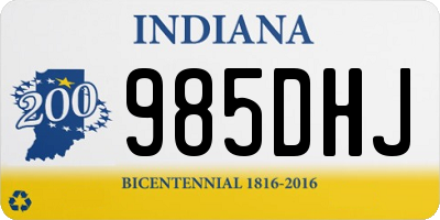 IN license plate 985DHJ