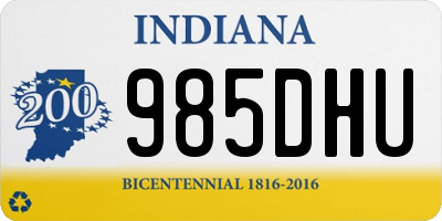 IN license plate 985DHU