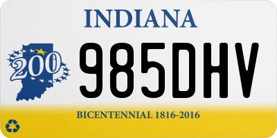 IN license plate 985DHV