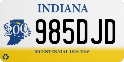 IN license plate 985DJD