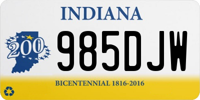 IN license plate 985DJW