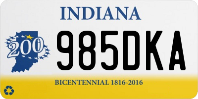 IN license plate 985DKA