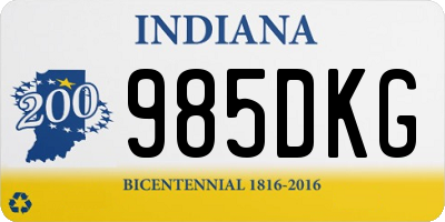 IN license plate 985DKG