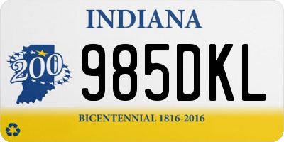 IN license plate 985DKL