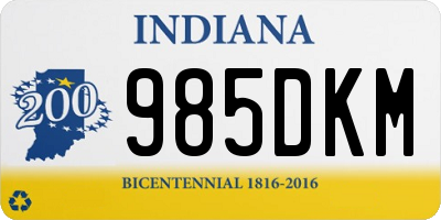 IN license plate 985DKM