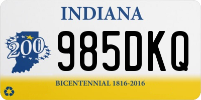 IN license plate 985DKQ