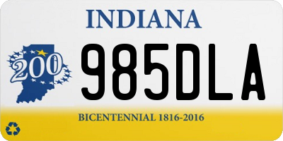 IN license plate 985DLA