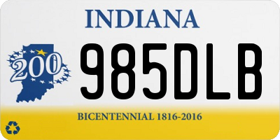 IN license plate 985DLB