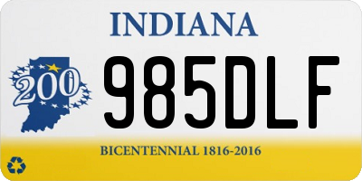 IN license plate 985DLF