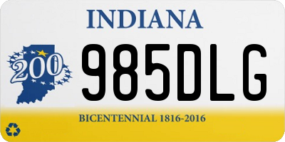 IN license plate 985DLG