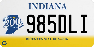 IN license plate 985DLI