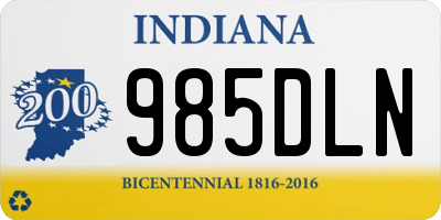 IN license plate 985DLN