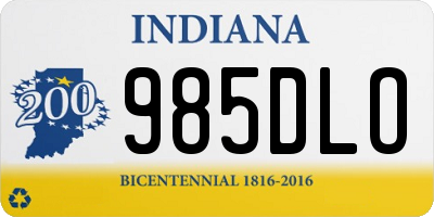 IN license plate 985DLO