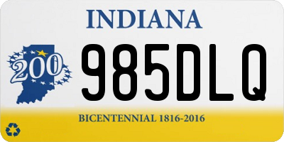 IN license plate 985DLQ