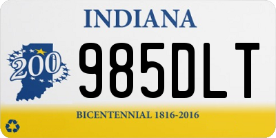 IN license plate 985DLT