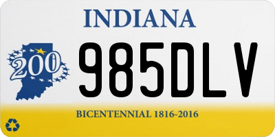 IN license plate 985DLV