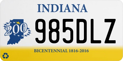 IN license plate 985DLZ