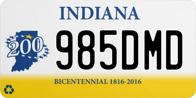 IN license plate 985DMD