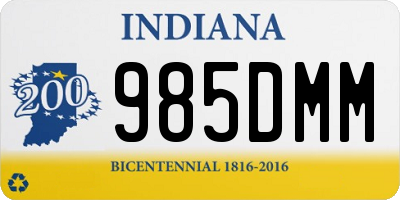 IN license plate 985DMM