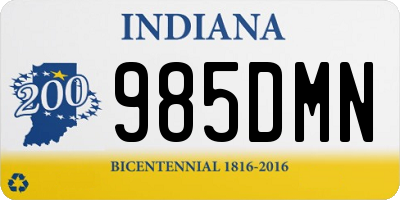 IN license plate 985DMN