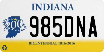 IN license plate 985DNA