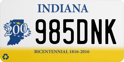 IN license plate 985DNK