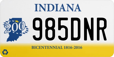 IN license plate 985DNR