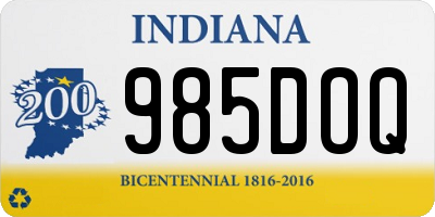 IN license plate 985DOQ