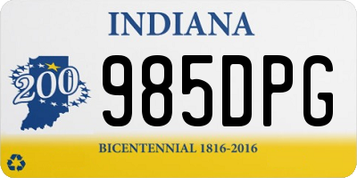 IN license plate 985DPG