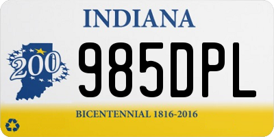 IN license plate 985DPL