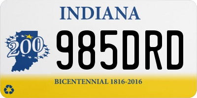 IN license plate 985DRD