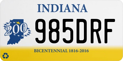 IN license plate 985DRF