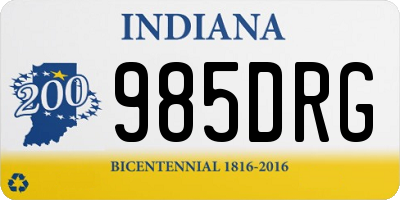 IN license plate 985DRG