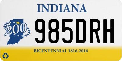 IN license plate 985DRH