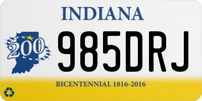 IN license plate 985DRJ