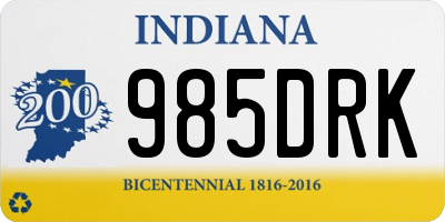 IN license plate 985DRK