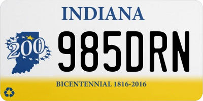 IN license plate 985DRN
