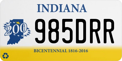 IN license plate 985DRR