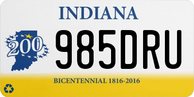 IN license plate 985DRU