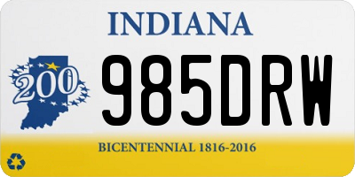 IN license plate 985DRW