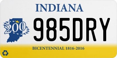 IN license plate 985DRY