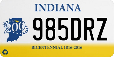 IN license plate 985DRZ