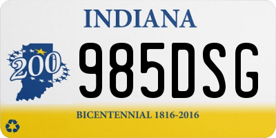 IN license plate 985DSG