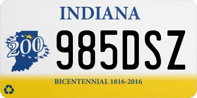 IN license plate 985DSZ