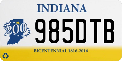 IN license plate 985DTB