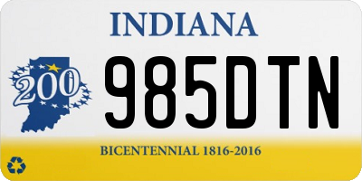 IN license plate 985DTN