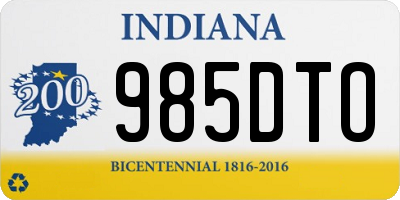 IN license plate 985DTO