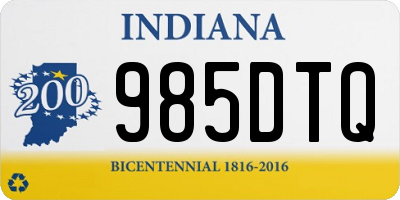 IN license plate 985DTQ