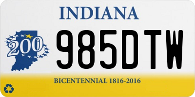 IN license plate 985DTW